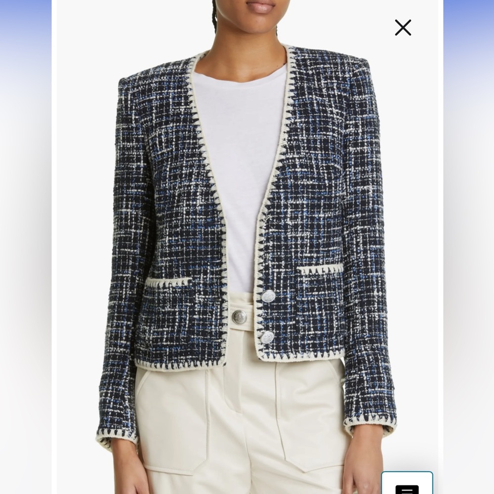Veronica Beard Bosea Cotton Blend Cropped Jacket size 10 NWT